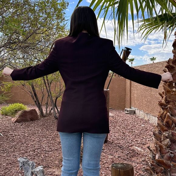 Vintage 1980s Louis Feraud Wool Women's Size 6 Purple Tassel Made In W Germany - Picture 6 of 12